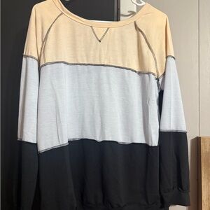 BiBi Beige and Black Top